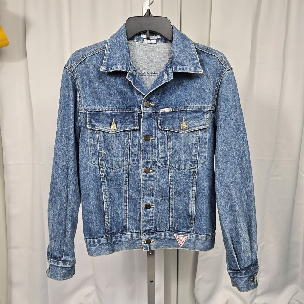 Vintage GUESS Georges Marciano Denim Jean Jacket 80s 90s USA 🇺🇸 Size S